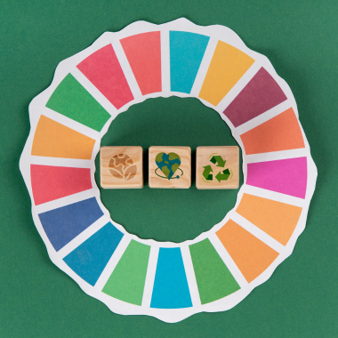 SDGsに関連する抽象的なアイコンやイラスト